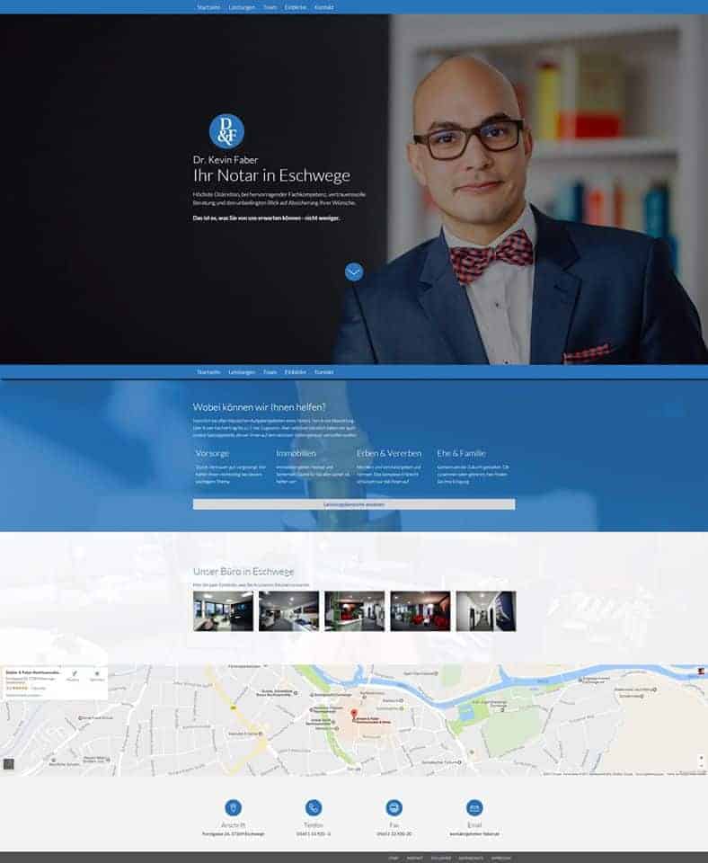 Webdesign Notar Faber Eschwege