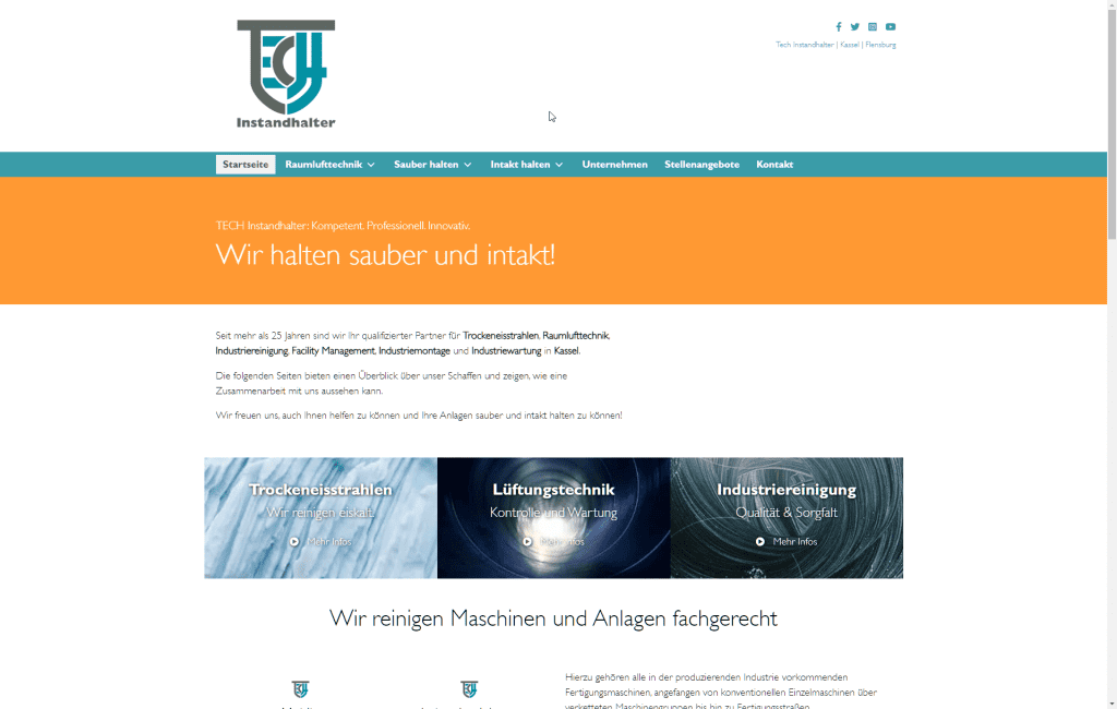 Referenz Lockruf Webdesign: Tech INstandhalter