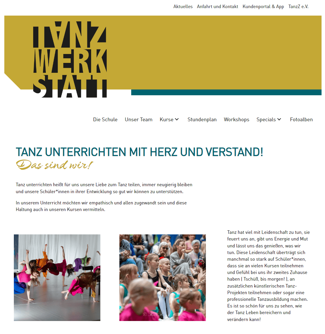 Lockruf WordPress Referenz: Tanzwerkstatt Kassel