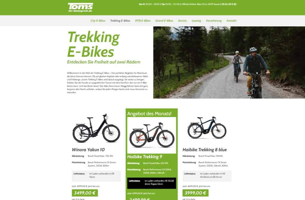 Lockruf Webdesign Referenz: TOMS Kassel