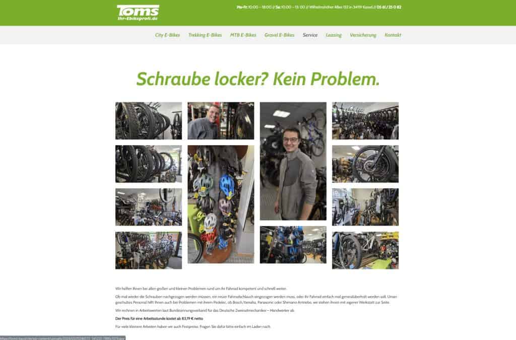 Lockruf Webdesign Referenz: TOMS Kassel