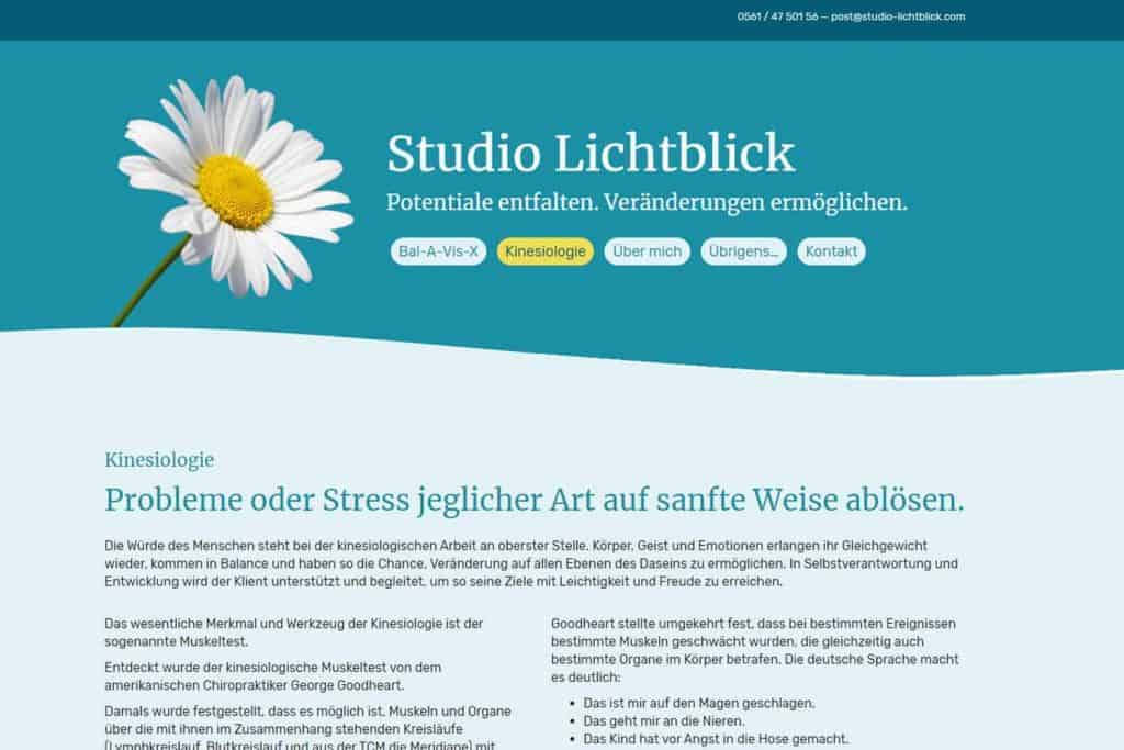 Referenz Lockruf Webdesign: Studio Lichtblick Kassel