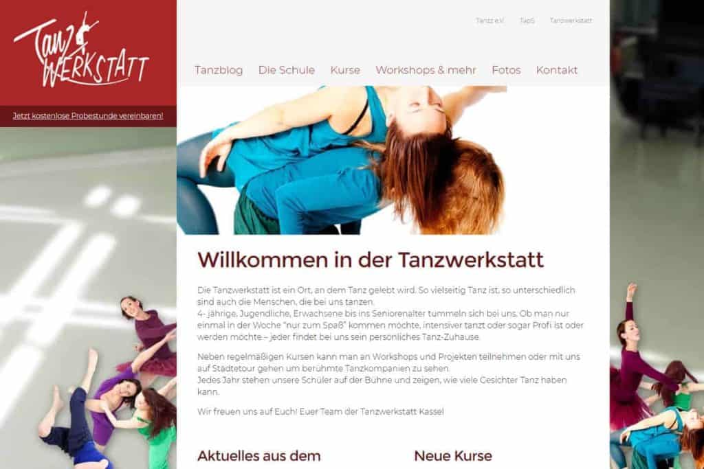 Referenz Lockruf Webdesign: Tanzwerkstatt Kassel